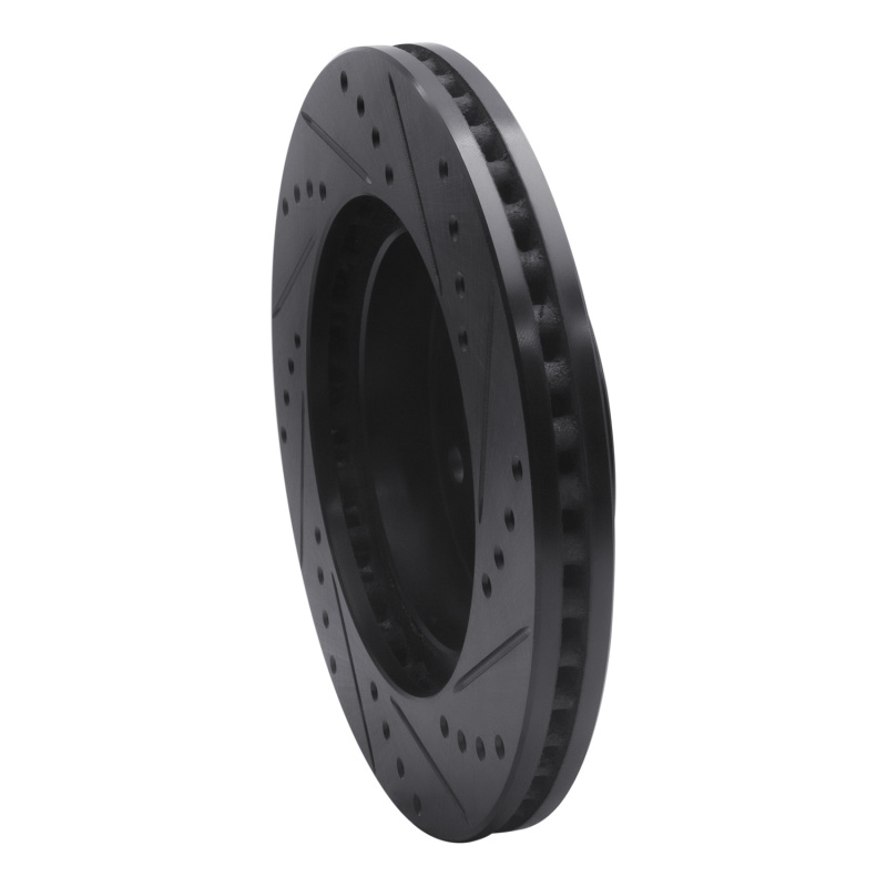 Chrysler LHS Brake Rotor (1) - Front Right - R1 Concepts - Drilled & Slotted - Black - `98-`00